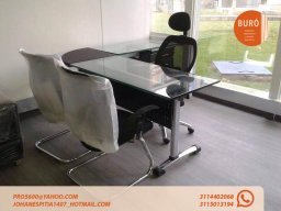 ESCRITORIOS DE VIDRIO EN L